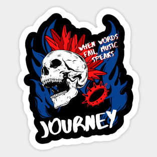 journey ll music speaks Sticker